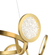 Varaluz Sherlock 6 Light Pendant, Satin Brass/Clear