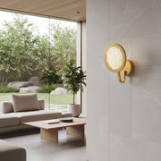 Varaluz Sherlock 1 Light Wall Sconce, Satin Brass/Clear