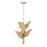 Varaluz Banana Leaf 6-Lt Chandelier, Gold/Seagrass/Lampakanay Rope - 901C06FGN