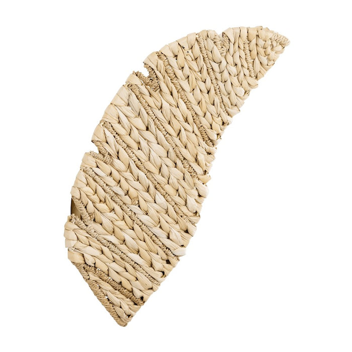 Varaluz Banana Leaf 2 Light Sconce, Gold/Seagrass/Lampakanay Rope