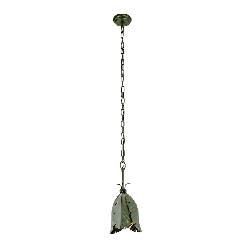 Varaluz Banana Leaf 1 Light Mini Pendant, Banana Leaf