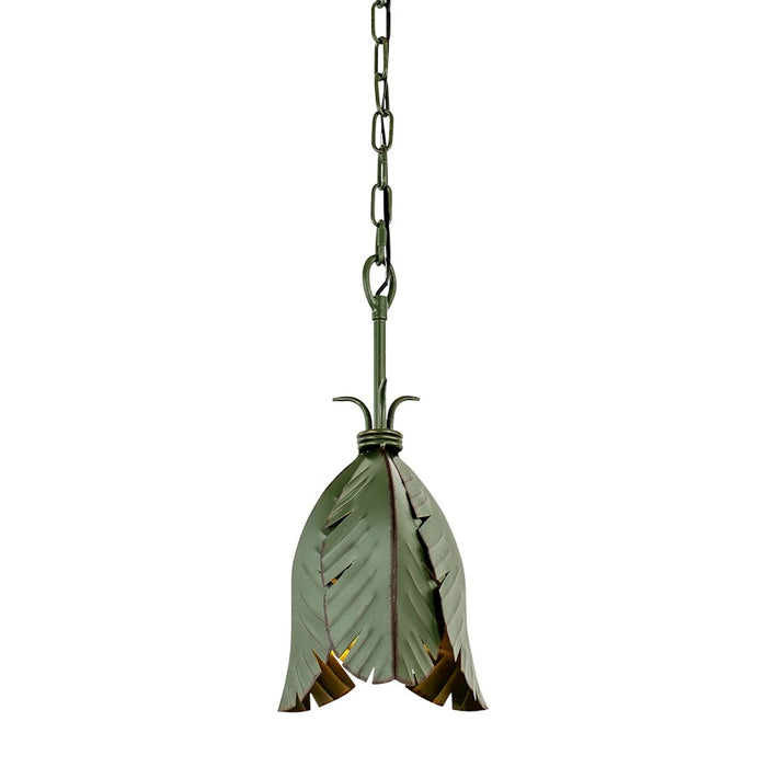 Varaluz Banana Leaf 1 Light Mini Pendant, Banana Leaf