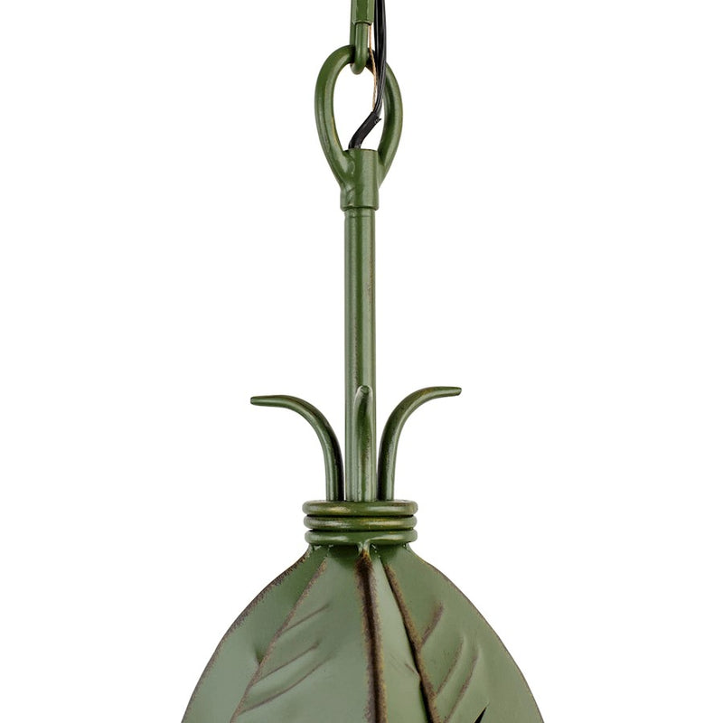 Varaluz Banana Leaf 1 Light Mini Pendant, Banana Leaf