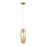 Varaluz Chroman Empire 1 Light Pendant, Satin Gold/Satin Gold