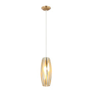 Varaluz Chroman Empire 1 Light Pendant, Satin Gold/Satin Gold