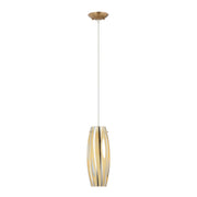 Varaluz Chroman Empire 1 Light Pendant, Satin Gold/Satin Gold