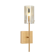 Varaluz Chroman Empire 1 Light Wall Sconce, Satin Gold/Satin Gold