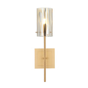 Varaluz Chroman Empire 1 Light Wall Sconce, Satin Gold/Satin Gold