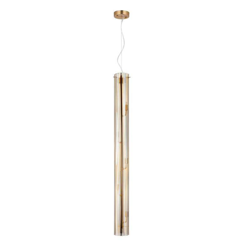 Varaluz Chroman Empire 5 Light Pendant, Satin Gold/Satin Gold