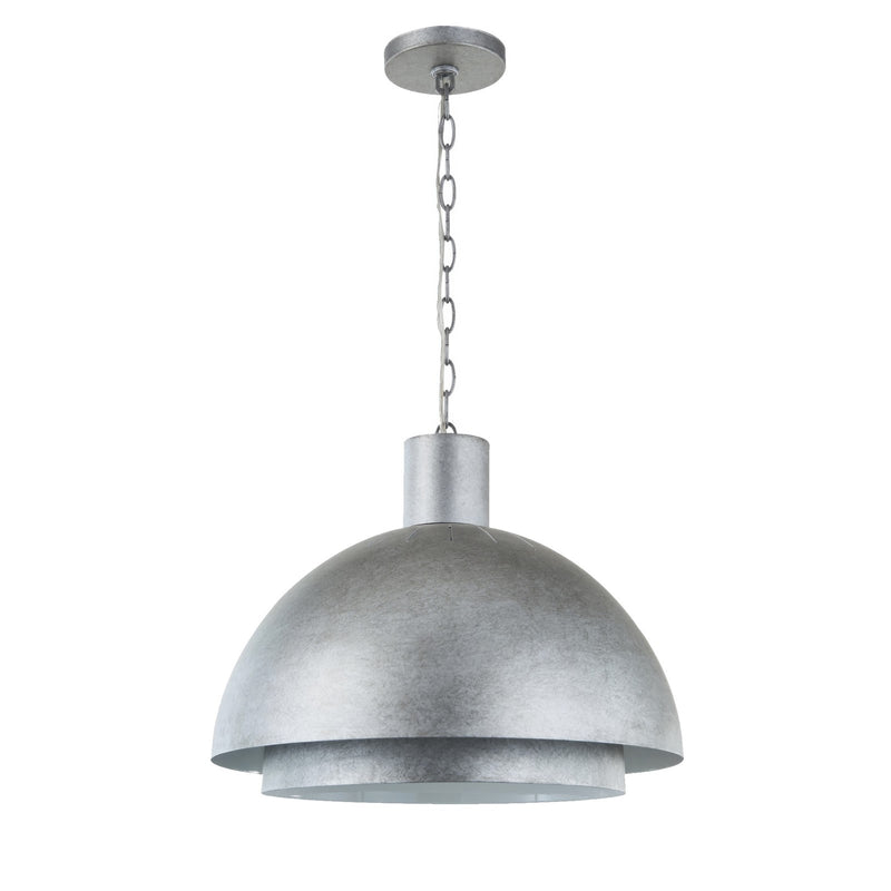 Varaluz Birchton 1Lt Pendant, Weathered Galvanized/Galvanized