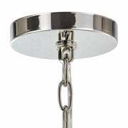 Varaluz Coventry 1Lt Pendant, Polished Nickel, Aged Iron/White