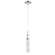 Varaluz Foxwich 1 Light Pendant, Polished Nickel/Clear