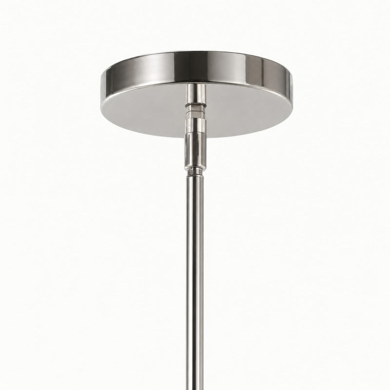 Varaluz Foxwich 1 Light Pendant, Polished Nickel/Clear