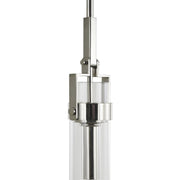 Varaluz Foxwich 1 Light Pendant, Polished Nickel/Clear
