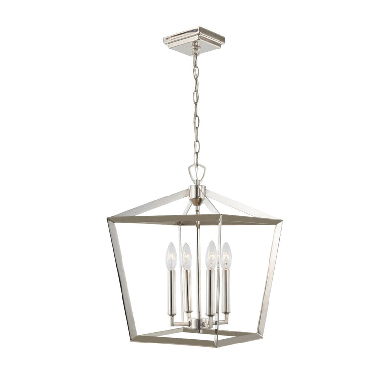 Varaluz York 1 Light Pendant, Polished Nickel
