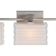 Varaluz Sardinia 3 Light Bath Vanity, Brushed Nickel/White