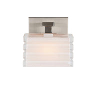 Varaluz Sardinia 1 Light Wall Sconce, Brushed Nickel/White