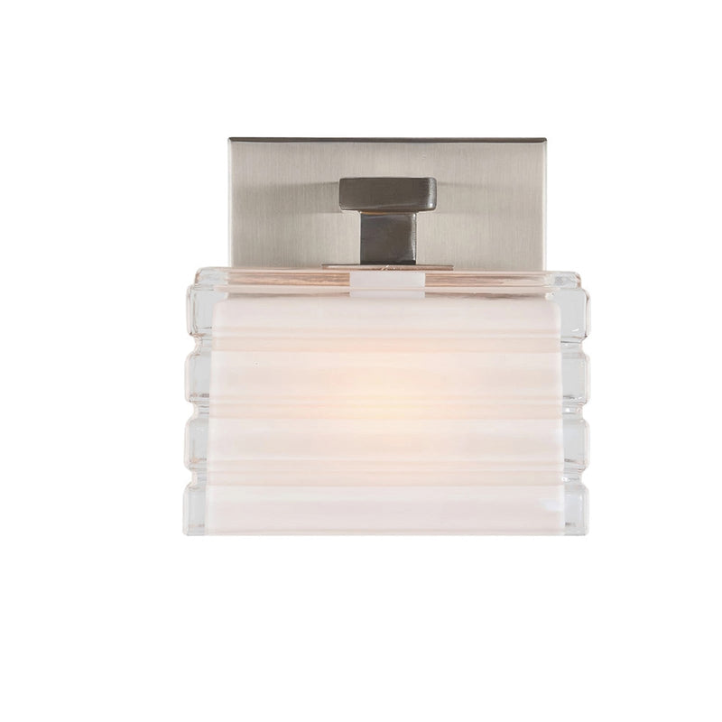 Varaluz Sardinia 1 Light Wall Sconce, Brushed Nickel/White
