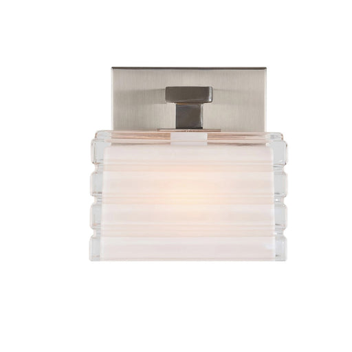 Varaluz Sardinia 1 Light Wall Sconce, Brushed Nickel/White