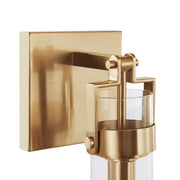 Varaluz Foxwich 1 Light Wall Sconce, Brushed Brass/Clear
