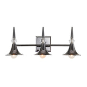 Varaluz Tromba 3 Light Bath Vanity, Black Chrome/Black Chrome