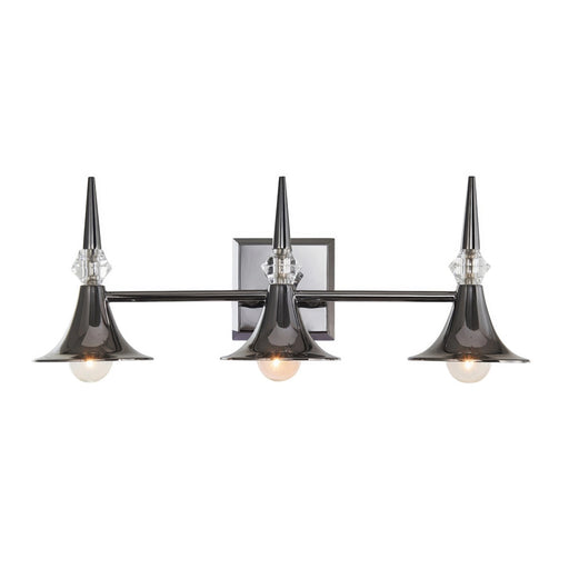 Varaluz Tromba 3 Light Bath Vanity, Black Chrome/Black Chrome
