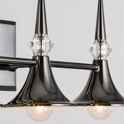 Varaluz Tromba 3 Light Bath Vanity, Black Chrome/Black Chrome