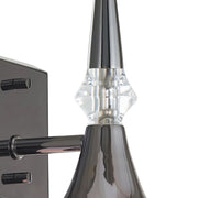Varaluz Tromba 1 Light Wall Sconce, Black Chrome/Black Chrome