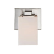 Varaluz Capri 1 Light Wall Sconce, Brushed Nickel/White