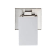 Varaluz Capri 1 Light Wall Sconce, Brushed Nickel/White