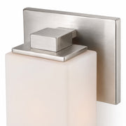 Varaluz Capri 1 Light Wall Sconce, Brushed Nickel/White