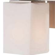 Varaluz Capri 2 Light Bath Vanity, Brushed Nickel/White