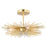 Vaxcel Nikko Semi Flush Ceiling Light, Gold