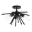 Vaxcel Estelle 3 Light 17" Semi Flush Mount, Matte Black