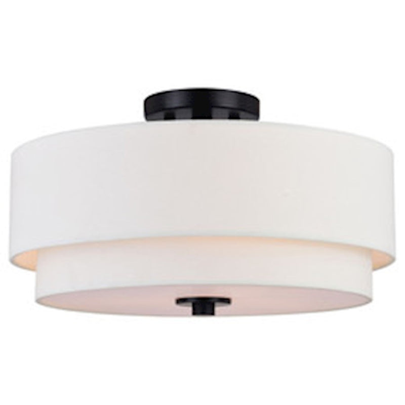 Vaxcel Burnaby 3 Light 16" Semi Flush Mount