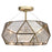 Vaxcel Euclid 16" 3 Light Semi-Flush Mount, Aged Brass - C0284