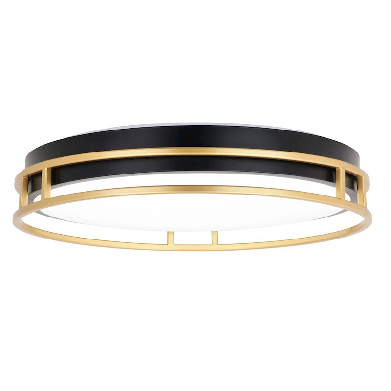 Vaxcel Northgate LED 16" Flush Mount, Matte Black/Satin Gold - C0301