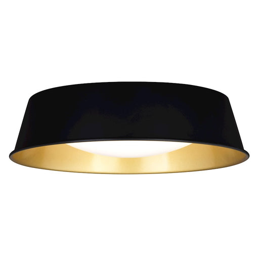 Vaxcel Beacon Hill LED 13" Flush Mount, Matte Black/Satin Gold - C0303