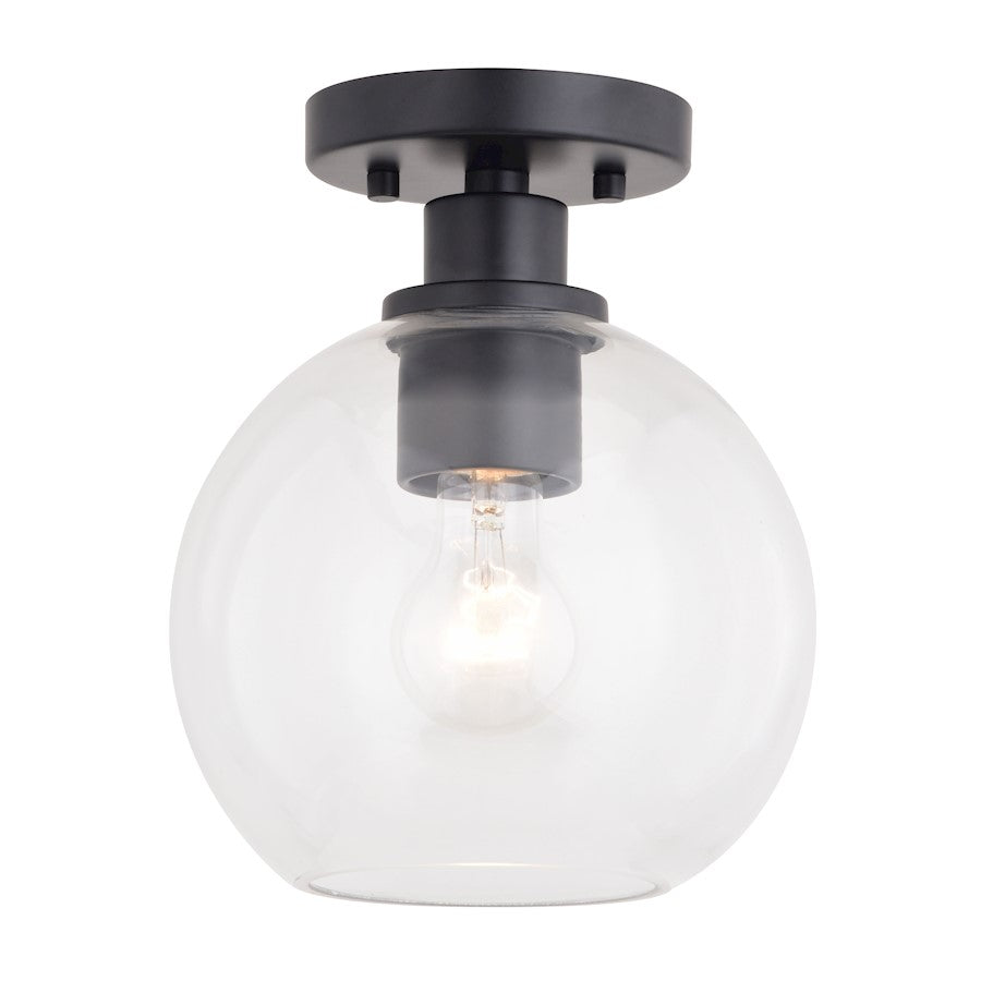 Vaxcel Marshall 8" Semi-Flush Mount, Matte Black - C0304