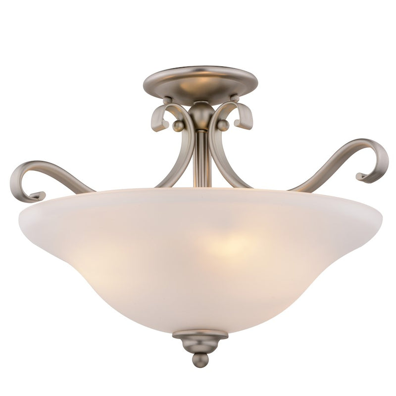 Vaxcel Monrovia 17" Semi Flush Mount/Pendant(Dual Mount), Nickel - C0310