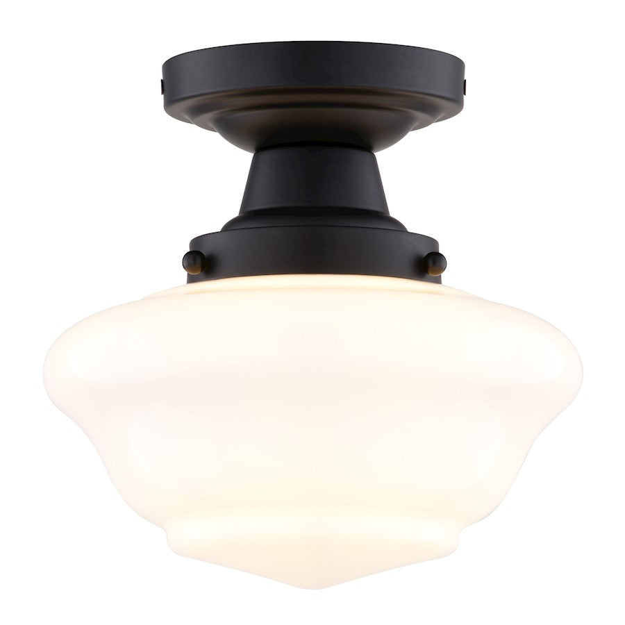 Vaxcel Eastgate 8.75" Semi-Flush Mount, Matte Black - C0312