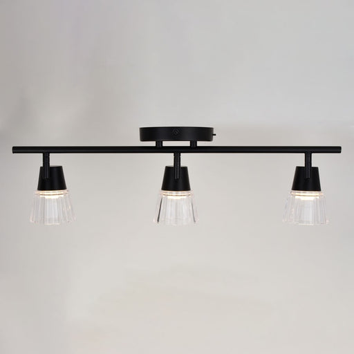 Vaxcel Dalton 23"W 3 Light LED Directional Light, Matte Black/Clear