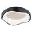 Vaxcel Bowen 16.5"W LED Flush Mount, Textured Black/White - C0323