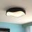Vaxcel Bowen 16.5"W LED Flush Mount, Textured Black/White