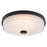 Vaxcel Preston 12.5"W LED Flush Mount, Matte Black/Clear - C0324