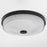 Vaxcel Preston 12.5"W LED Flush Mount, Matte Black/Clear