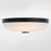 Vaxcel Preston 12.5"W LED Flush Mount, Matte Black/Clear