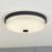 Vaxcel Preston 12.5"W LED Flush Mount, Matte Black/Clear