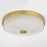 Vaxcel Preston 12.5"W LED Flush Mount, Natural Brass/Clear