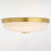 Vaxcel Preston 12.5"W LED Flush Mount, Natural Brass/Clear
